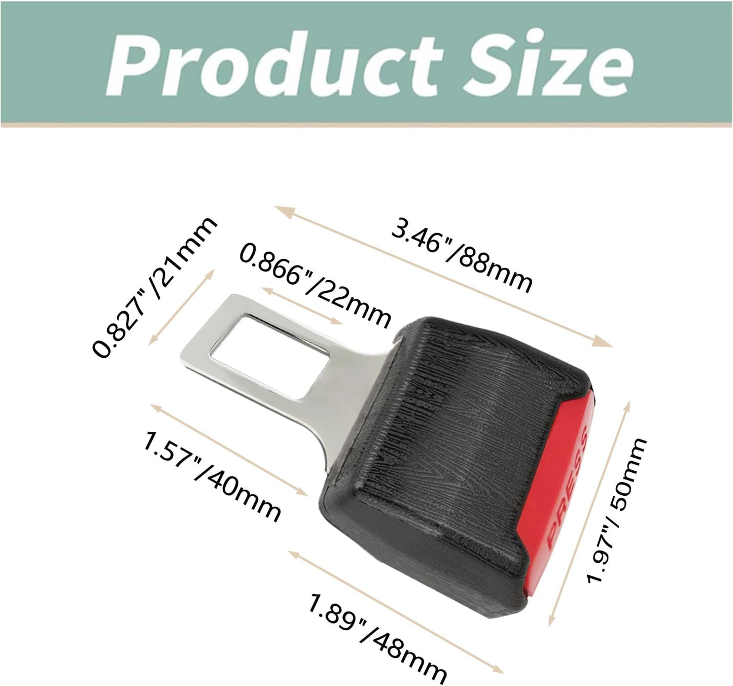 Seat Belt Extender – Secure 2.1" Buckle Extension for Added Comfort & Accessibility