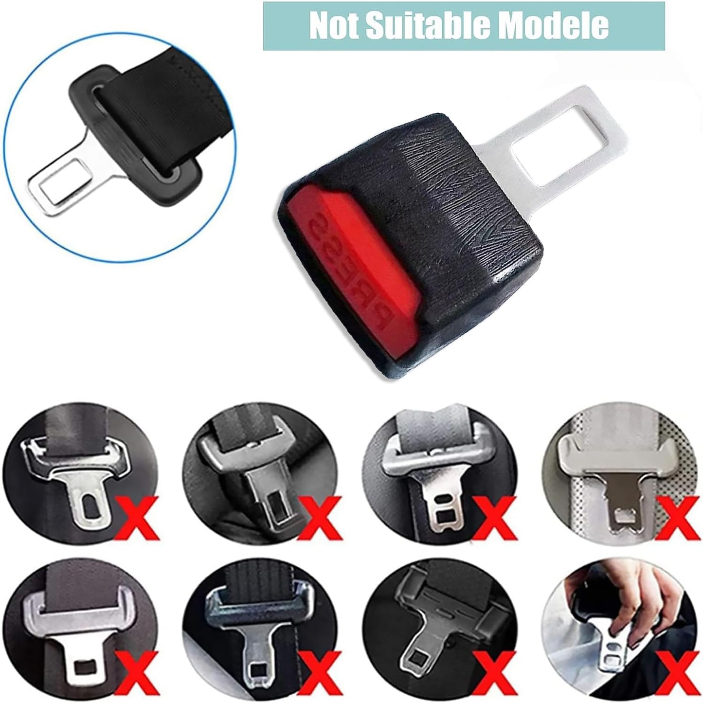 Seat Belt Extender – Secure 2.1" Buckle Extension for Added Comfort & Accessibility