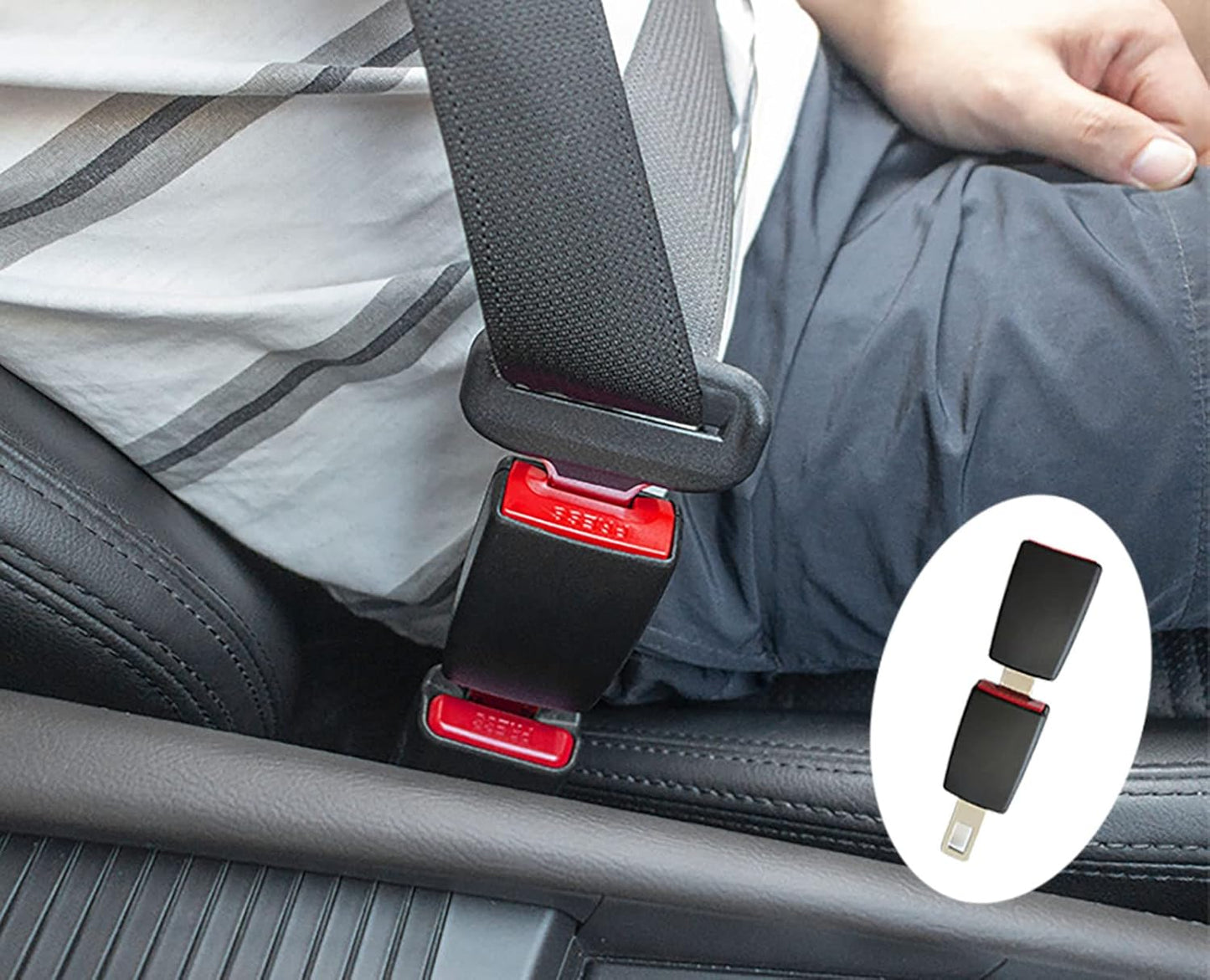 Seat Belt Extender – Secure 2.1" Buckle Extension for Added Comfort & Accessibility