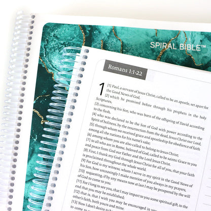 Spiral Bible™ - WEB - New Testament - Green Marble