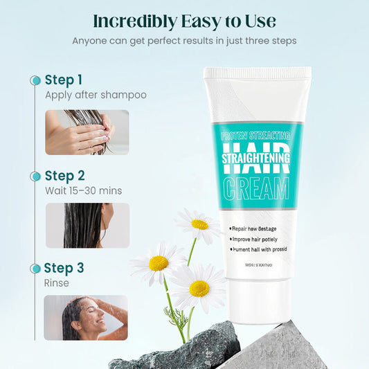 ✨ Silk & Keratin Hair Straightening Cream