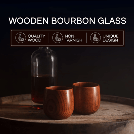 2025 Hot Sale🔥Handmade  Wooden Bourbon Drinking Glass